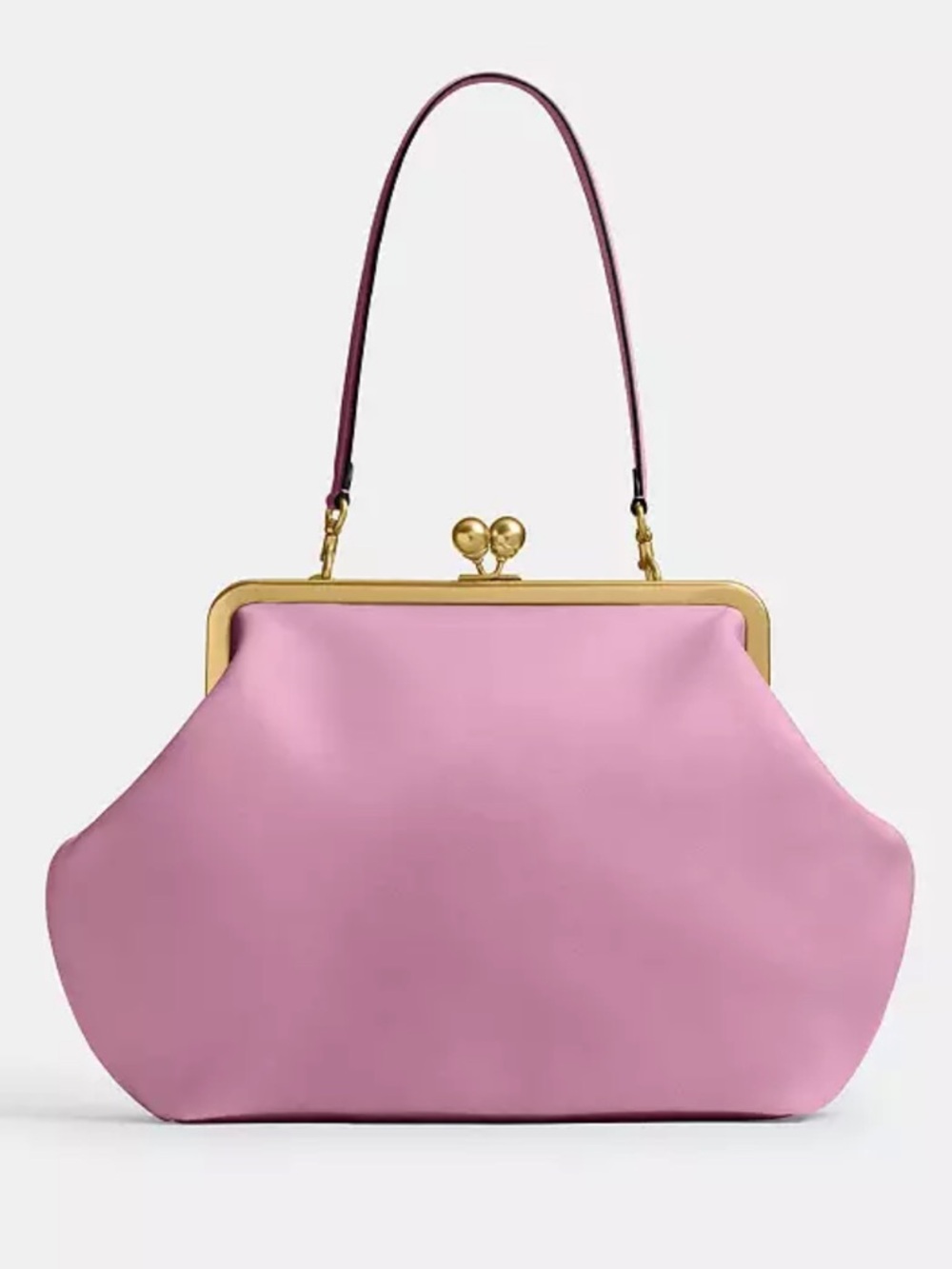 NWT Coach Large Kisslock Frame Bag in Pink